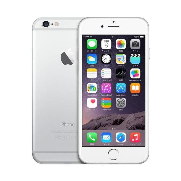 Apple 海外SIMシムフリー版 Apple iPhone6 シルバー(ホワイト白)128GB