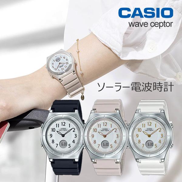 WAVE（CASIO） 腕時計 レディース 電波ソーラー 50代 防水 国内正規