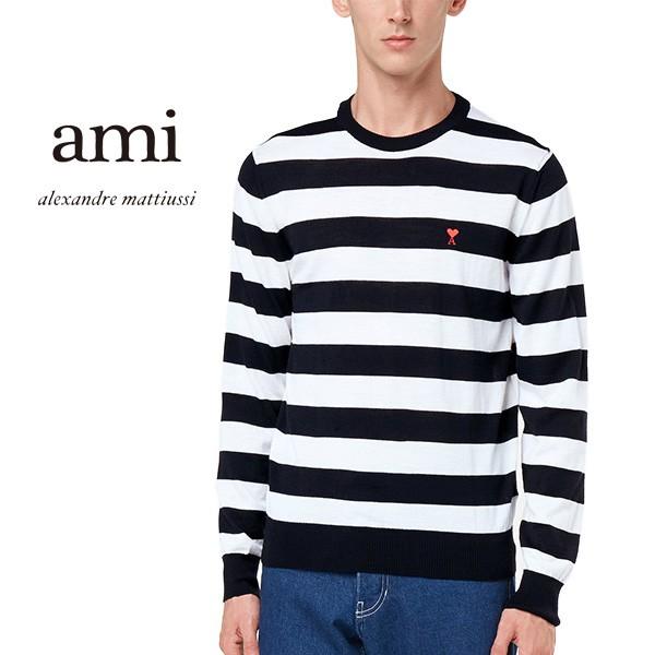 AMI PARIS アミパリス ボーダーニットセーター メンズ : Golden State