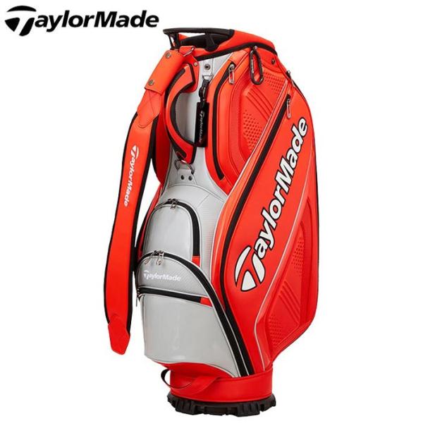 □テーラーメイド キャディバッグ□ 9.5型 □TD248 オレンジ×グレー
