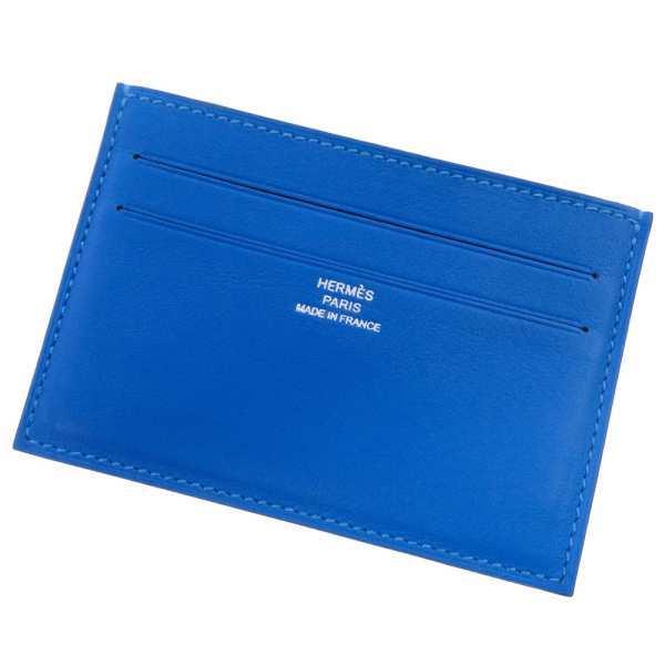 HERMES（エルメス） カードケース シチズンツイル シルクイン ブルー