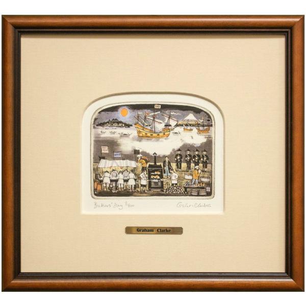 グラハム・クラーク 「 ベイカーズディ 」 銅版画 + 手彩色 版画 絵画