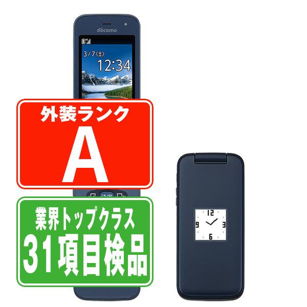 富士通（FUJITSU） F-01M らくらくホン ネイビー SIMフリー 中古