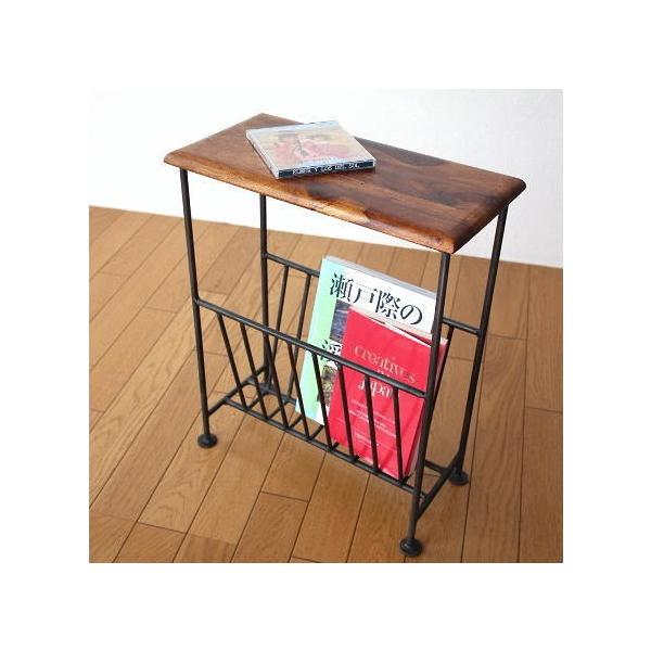 マガジンラック 木製 おしゃれ スリム マガジンスタンド ソファサイド