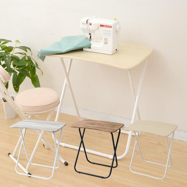 山善（YAMAZEN） 折りたたみテーブル 幅70 奥行50 DRK-5070 ミシン台