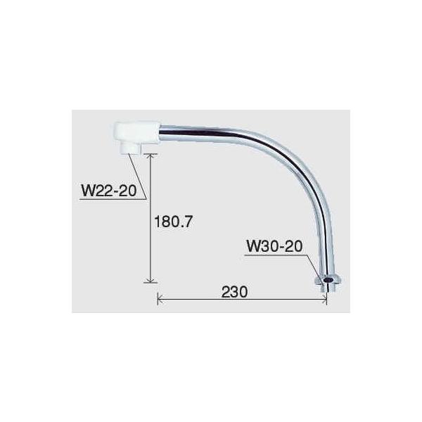 KVK KVK Z49733 混合栓用自在パイプ20(3/4) 用230 混合水栓 : 施主の