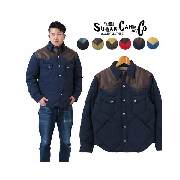 SUGAR CANE シュガーケーン ダウン ジャケット レザー ヨーク