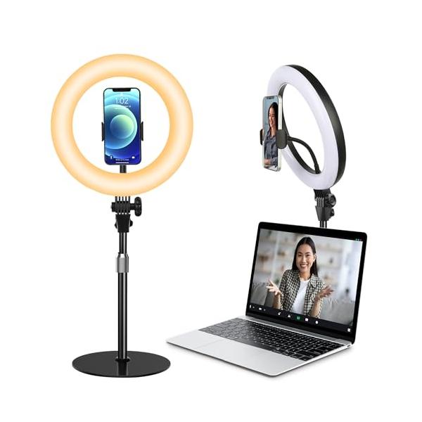 Yarrashop LEDリングライト 女優ライト 撮影配信用ライト 10インチ