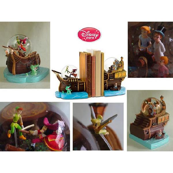 US ディズニー限定」 “ピーターパン” ブックエンド スノードーム