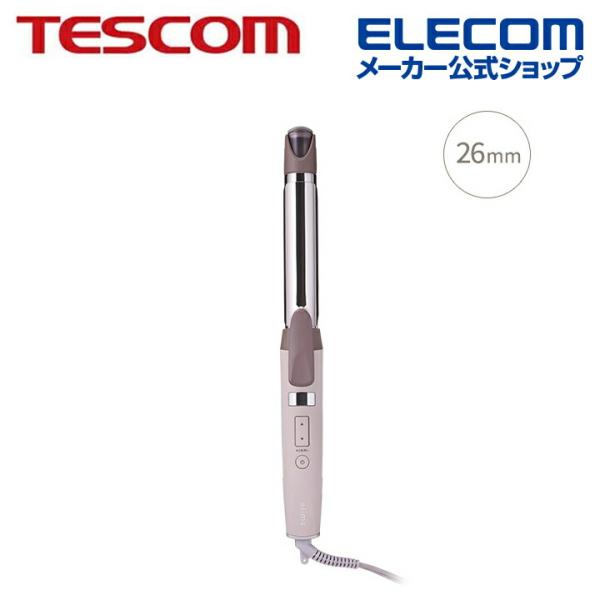 ELECOM（エレコム） テスコム ヘアアイロン カールアイロン コテ 26mm