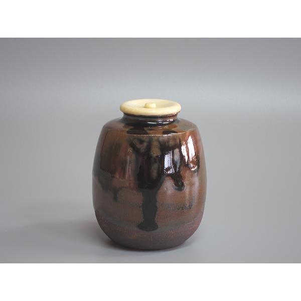 茶道具 黄瀬戸耳付 茶入 松本鐵山造 共箱 Yahoo!オークション -「松本