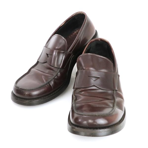 プラダ PRADA コインローファー メンズ シューズ レザー ブラウン