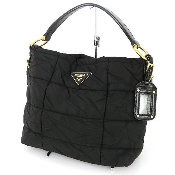 プラダ PRADA ブラック NERO クリスピーナイロン シワ加工 ショルダー