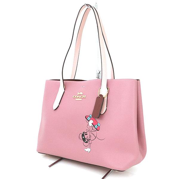 コーチ COACH ピンク スケボー ペプルレザー トートバッグ アベニュー