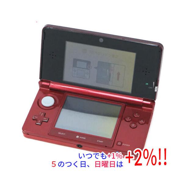 ニンテンドー3DS 【中古】任天堂 フレアレッド CTR-S-RAAA 液晶画面