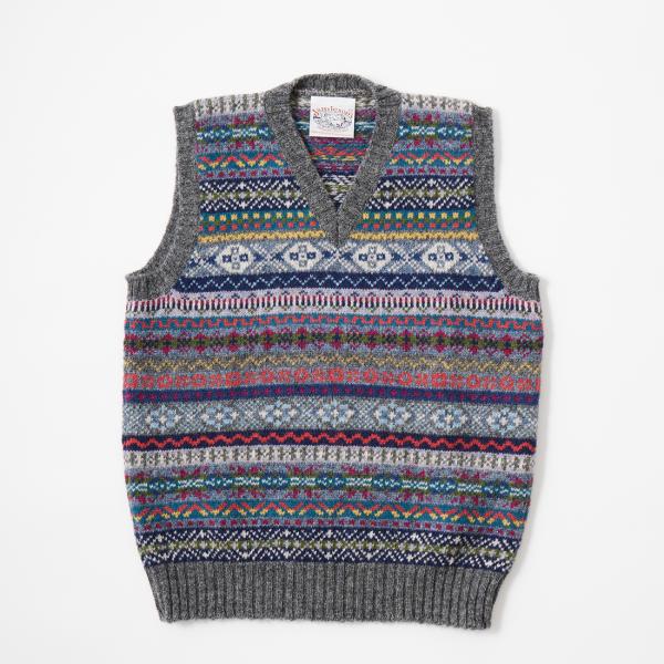 Jamieson's of Shetland JAMIESON'S ジャミーソンズ フェアアイル柄 V