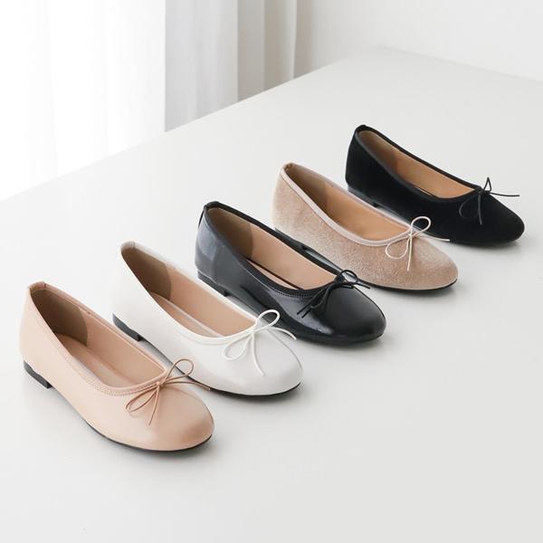 バレエシューズ パンプス りぼん リボン フラット レディース ぺたんこ