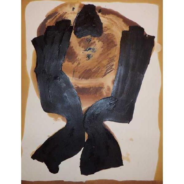 絵画 水彩 アクリル 臼井幸彦 作 顔 定価75000円 : トライアンフ