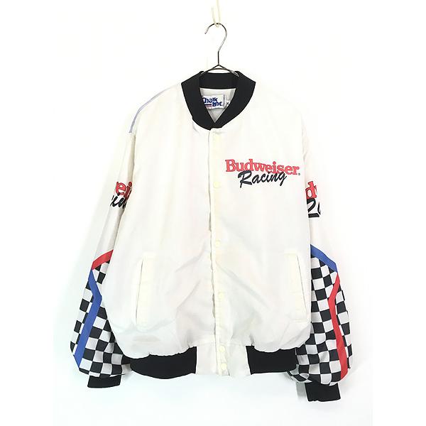 古着 90s USA製 Budweiser バドワイザー レーシング フォト ナイロン