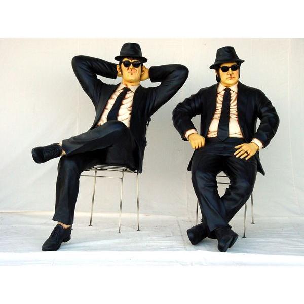 ブルースブラザーズ・シッティング 等身大フィギュア 【2体セット