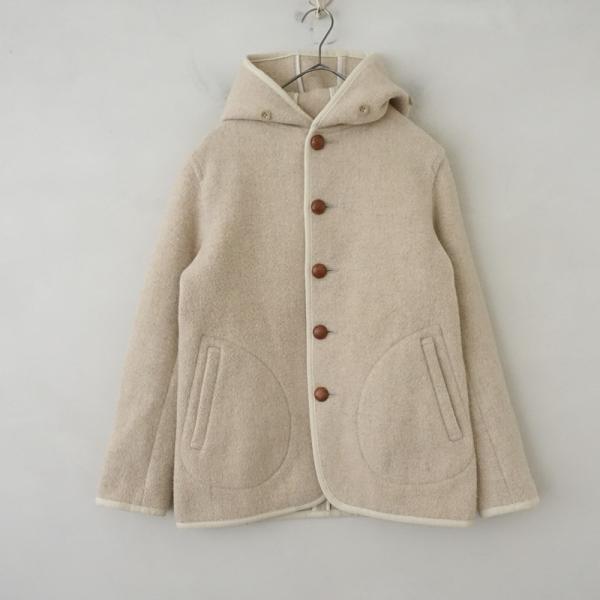 そうはるた】 ダントンDANTON フード付きベージュウールコート38