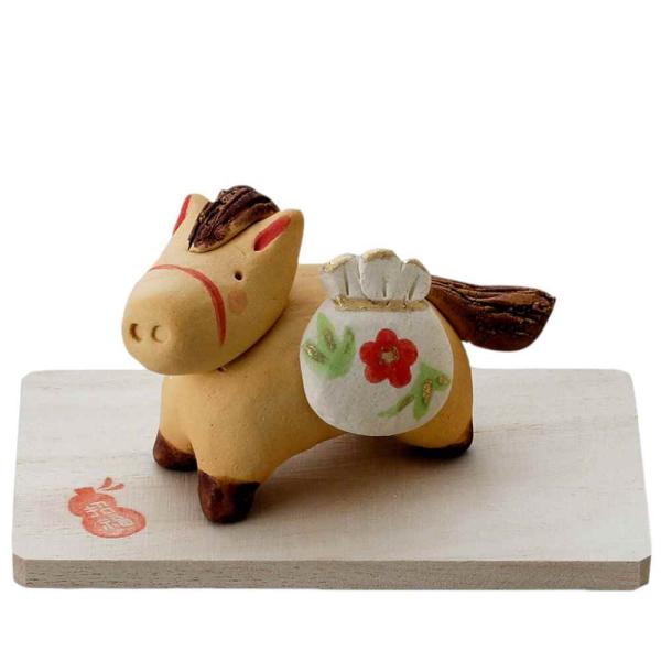 干支 午 馬 うま 2026年 人形師の手造り置物 工房SAO作/ 午ほのぼの