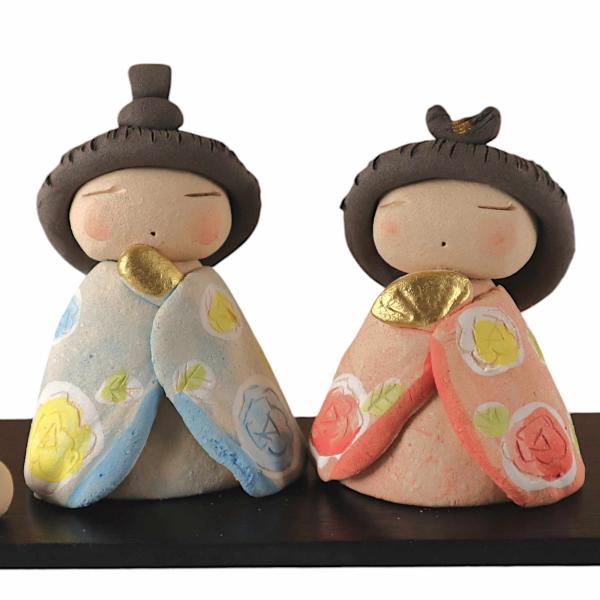 雛人形 コンパクト 陶器 小さい 可愛い ひな人形/ 人形師の手造り