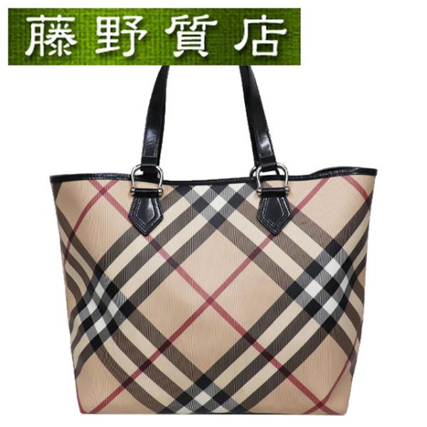 BURBERRY（バーバリー） ノバチェック トートバッグ PVC × レザー ノバ
