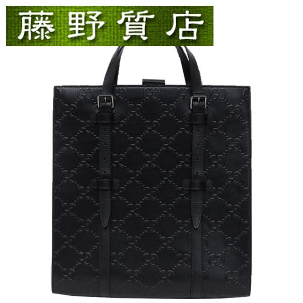 GUCCI（グッチ） （美品）グッチ GUCCI GGエンボスレザー トートバッグ