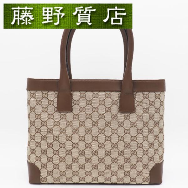 GG グッチ GUCCI GGキャンバス トート バッグ 33890 レザー ベージュ