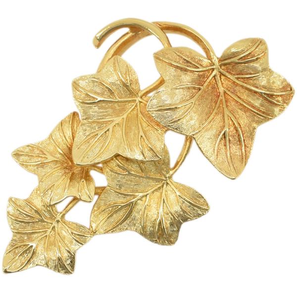 クリスチャンディオール Christian Dior ブローチ リーフ 葉っぱ