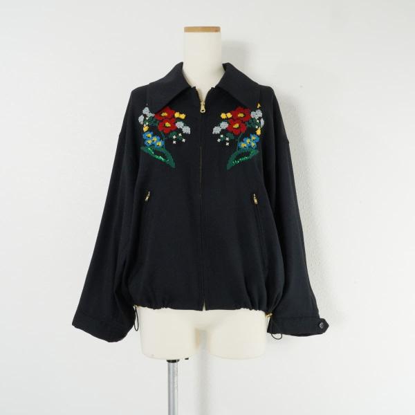 MUVEIL（ミュベール） 定価5.9万 クロスステッチブルゾン ジャケット