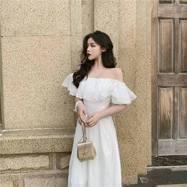 オフショルダー ワンピース リゾートワンピ ハワイ リゾートワンピース