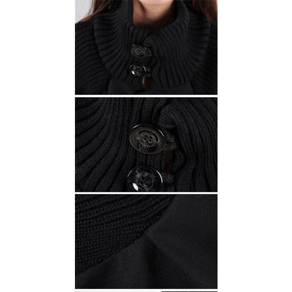 コート レディース フレアコート 秋 冬 Aライン ニット ジャケット