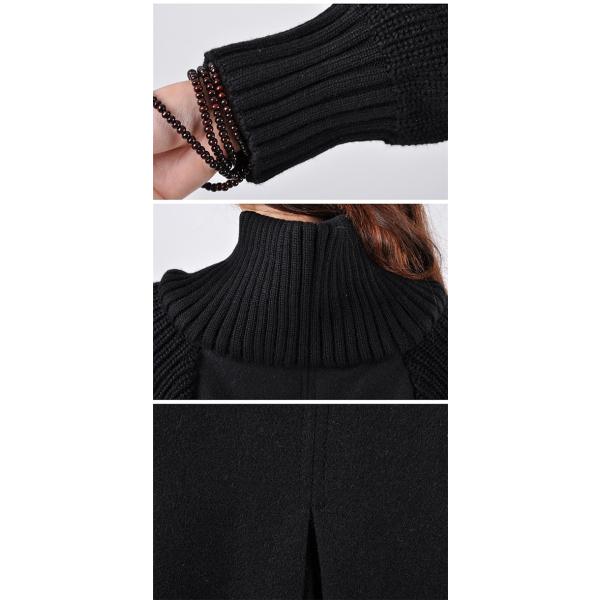 コート レディース フレアコート 秋 冬 Aライン ニット ジャケット