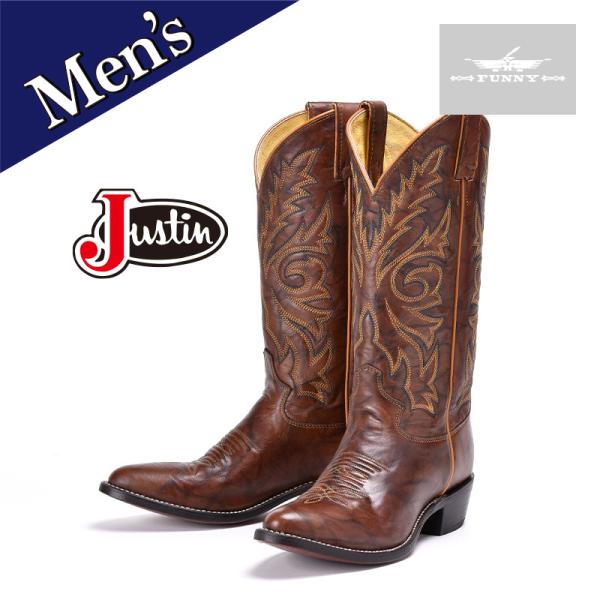 Justin ジャスティン ウエスタンブーツ リザード ブラウン11D 29