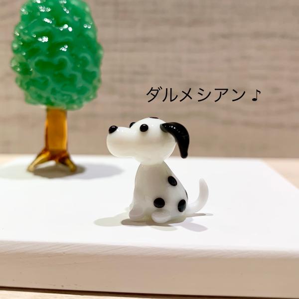ミニガラス細工 ダルメシアン 50702 KYGK450 ハンドメイド 犬
