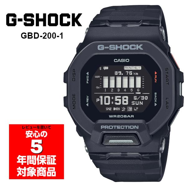 G-SHOCK GBD-200-1 G-SQUAD デジタル メンズ 腕時計 オールブラック G