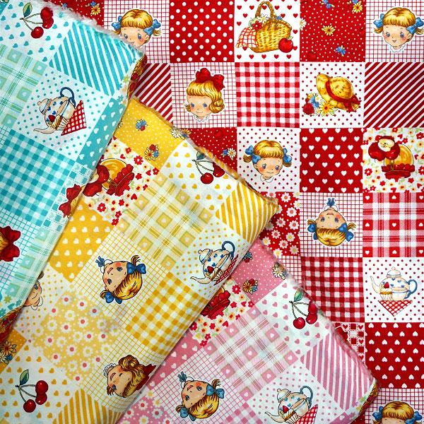 マーガレット ＆ ソフィー キルトゲイト 子犬と子猫 小花 ハートと犬猫