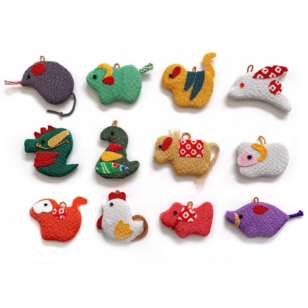 お正月飾り ちりめん細工 十二支 干支 1個 和の伝統を楽しむ 伝統工芸