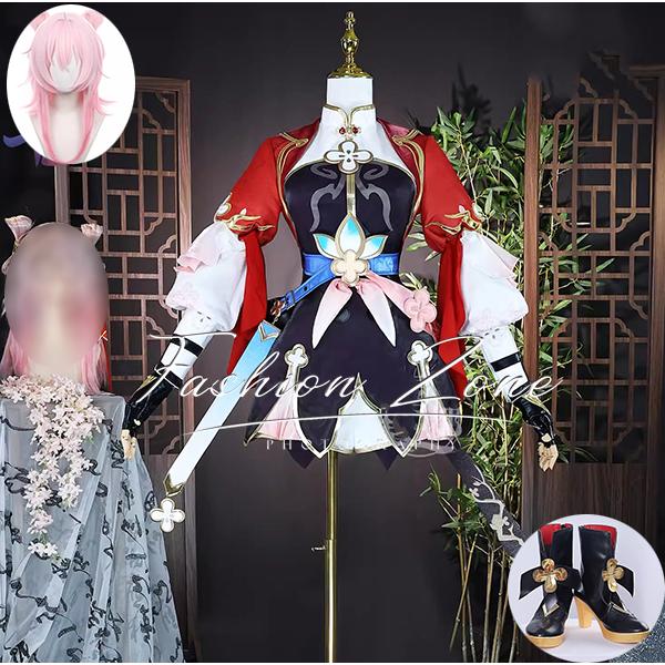 送料無料◇崩壊：スターレイル 風 三月なのか みつき 仙舟 コスプレ