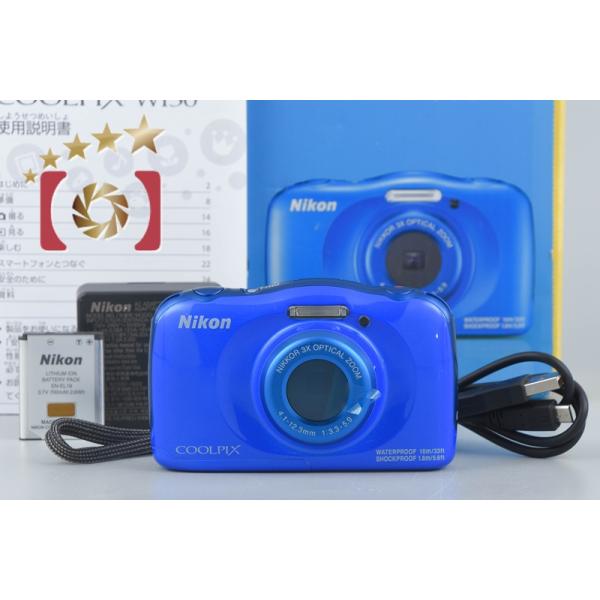 COOLPIX 【開封未使用品】Nikon ニコン W150 ブルー コンパクト