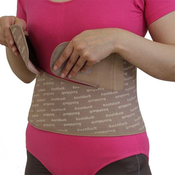 腰椎サポートベルト 腰痛コルセット ワンベルト・モカ＆ブラック