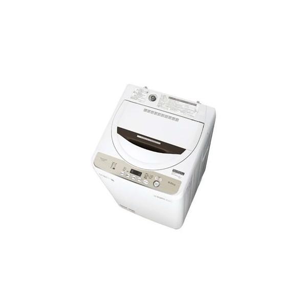 SHARP（シャープ） ES-GE6D-T 6kg 全自動洗濯機 ブラウン系 : 家電の