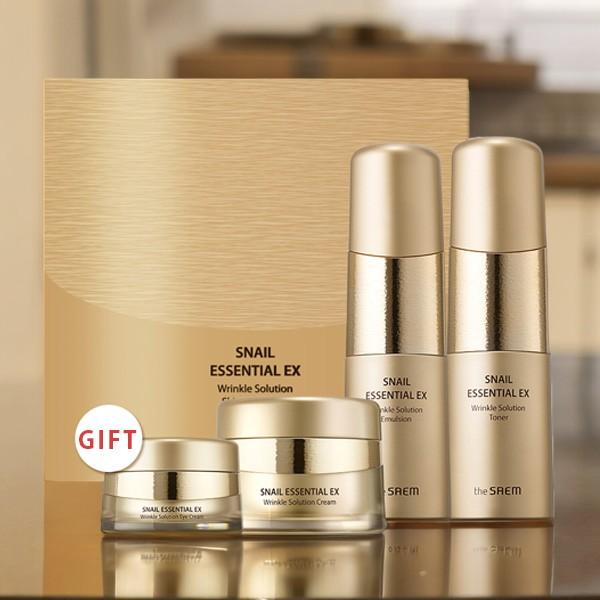 the SAEM（ザセム） スネイル エッセンシャル EX スキン ケア 3種