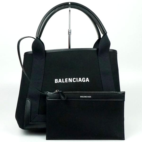 BALENCIAGA（バレンシアガ） 339933 ネイビーカバスS ブラック 黒