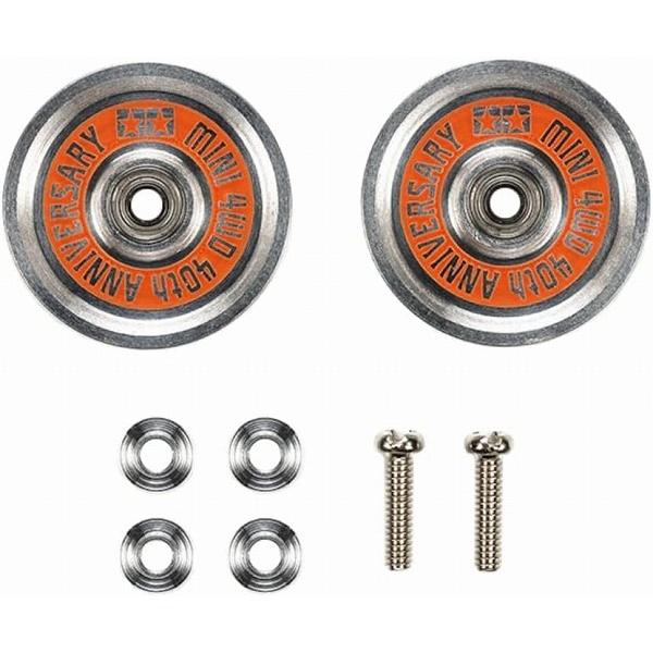 ミニ四駆40周年記念 HG 19mmオールアルミベアリングローラーセット