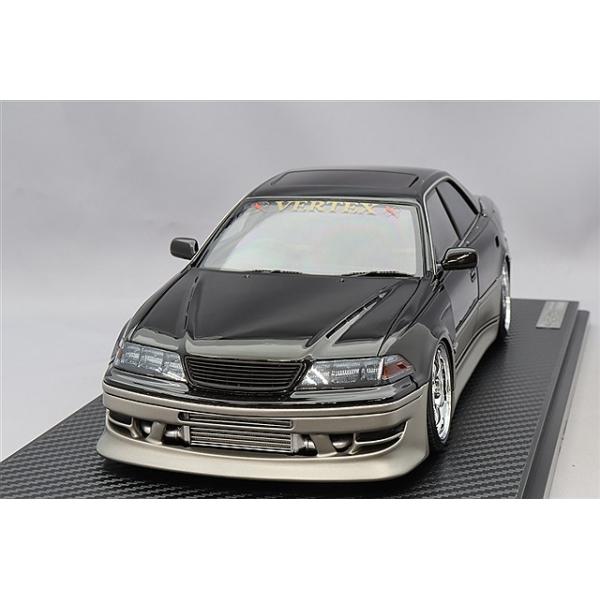 イグニッションモデル 1/18 VERTEX JZX100 マークII ブラック/ガンメタ