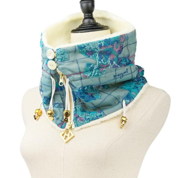 美品 hazama ハザマ 無知へと達するレーススヌード チュール刺