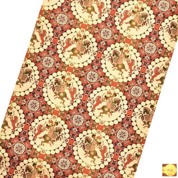 Prices down2）洒落袋帯「獅子狩文錦」龍村美術織物謹製 西陣織証紙